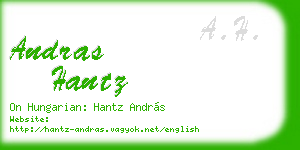 andras hantz business card